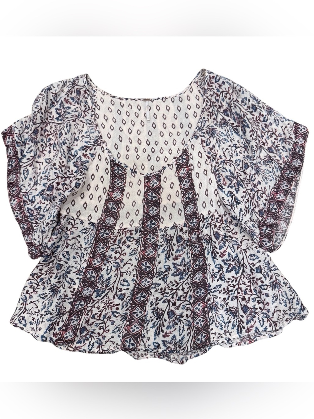 Free People Boho cropped scoop neck top Small